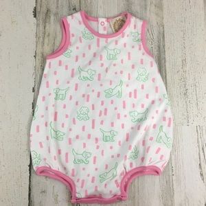NWT TBBC Patton play suit in puppy paw-ty
